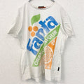 古着 used　RESERVED　半袖プリントTシャツ　Fanta　ファンタ　オレンジフレーバー　白　ホワイト　Mサイズ