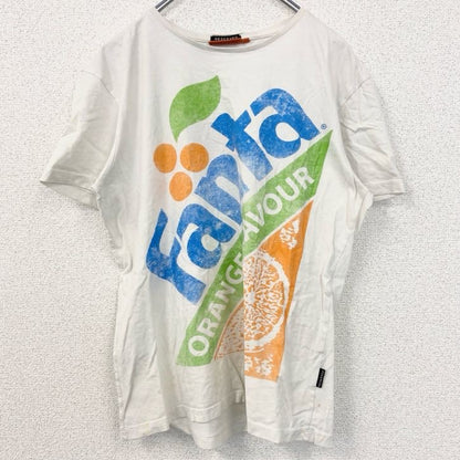 古着 used　RESERVED　半袖プリントTシャツ　Fanta　ファンタ　オレンジフレーバー　白　ホワイト　Mサイズ