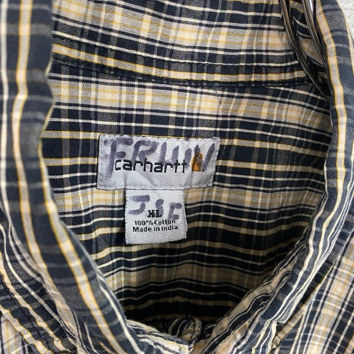 Carhartt　カーハート　半袖ボタンダウンシャツ　チェック柄　XLサイズ