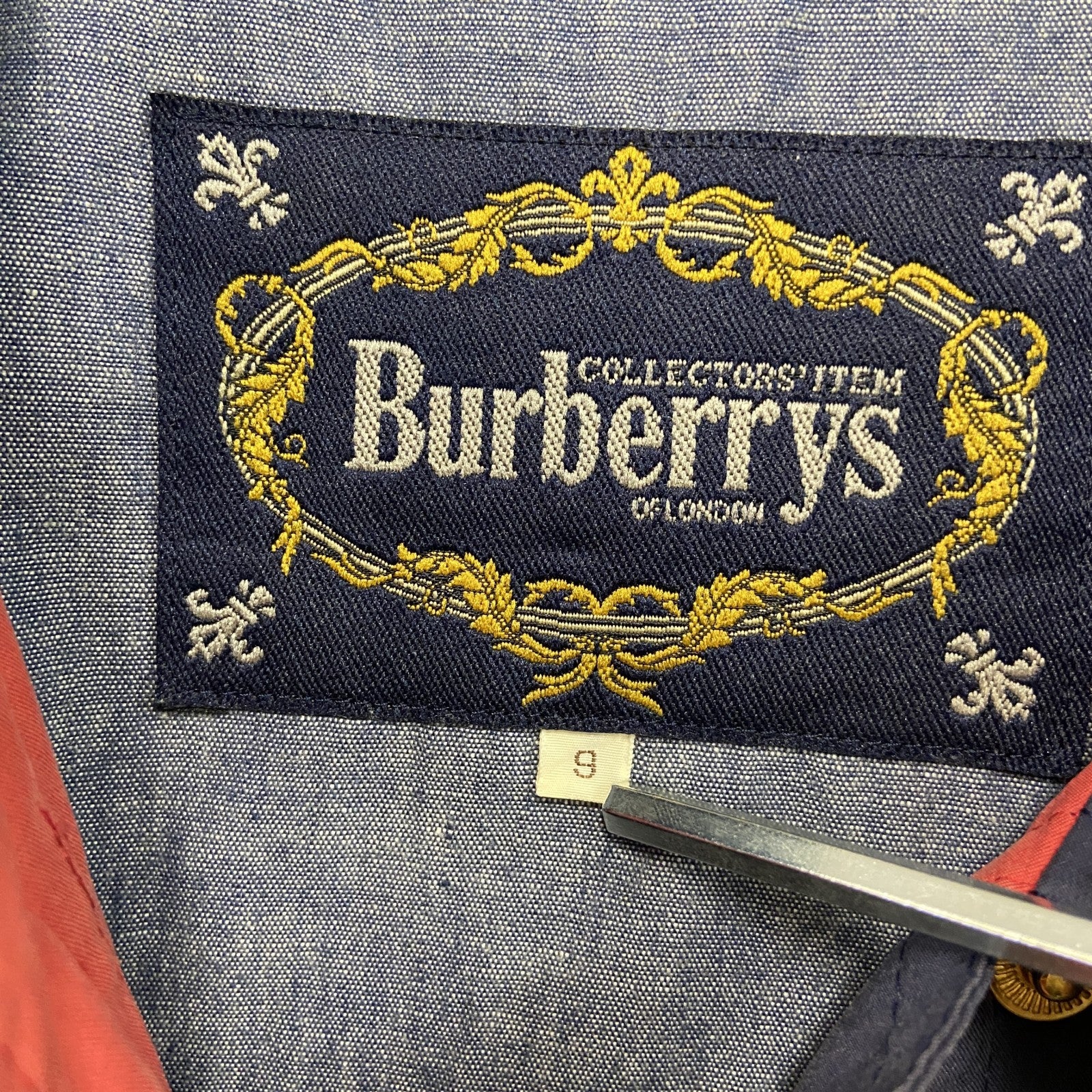 80s　Burberrys　バーバリーズ　ハーフコート/ブルゾン　ヴィンテージ　紺　ネイビー　９サイズ
