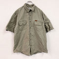Carhartt　カーハート　半袖ワークシャツ　ボタンダウンシャツ　スリーブポケット　カーキ　XLサイズ