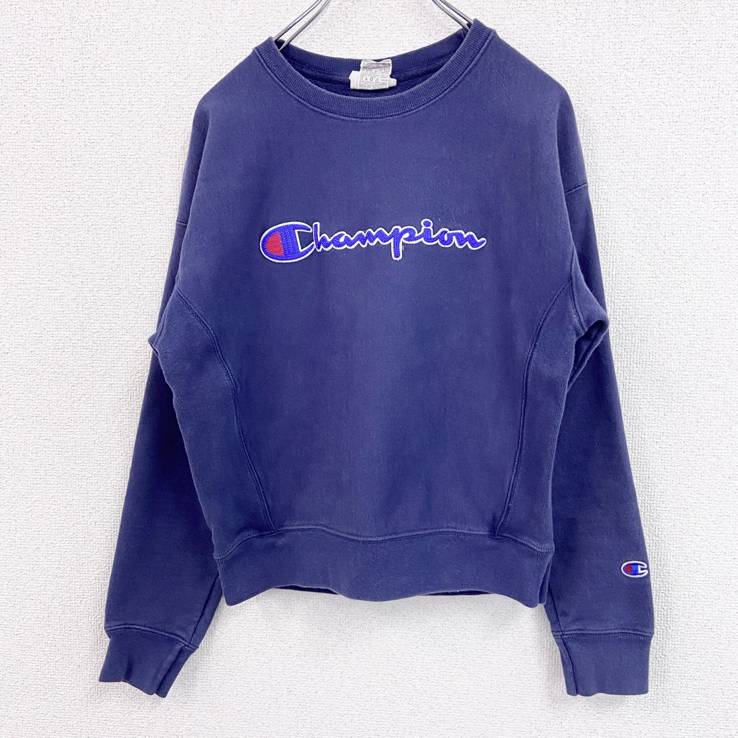 Champion　チャンピオン　リバースウィーブ　スウェット/トレーナー　フェード　ヘビーウエイト　現行　紺　ネイビー　Sサイズ