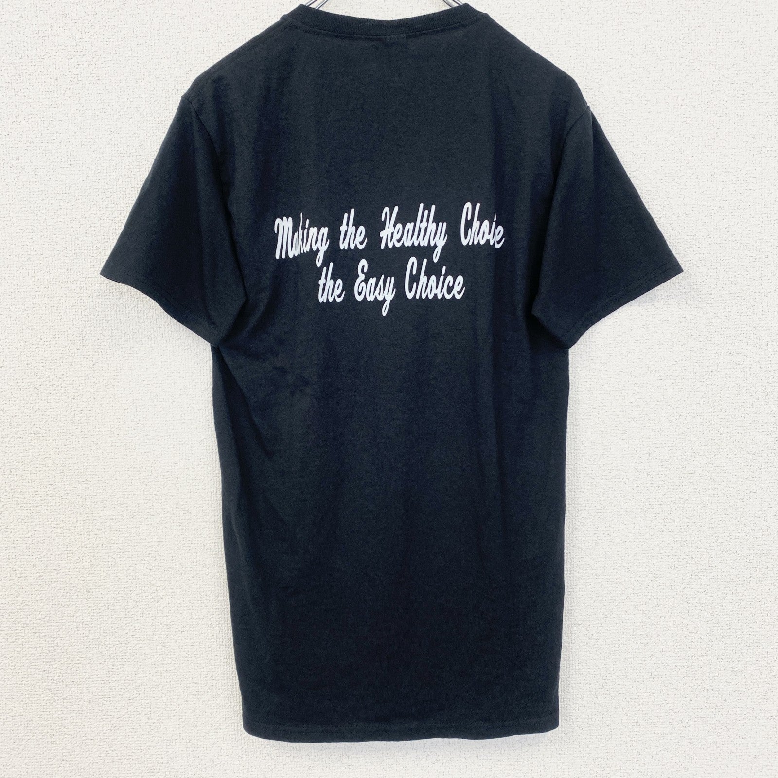 古着 used　JERZEES　ジャージーズ　半袖プリントロゴTシャツ　レトロデザイン　クルーネック　黒　ブラック　Sサイズ