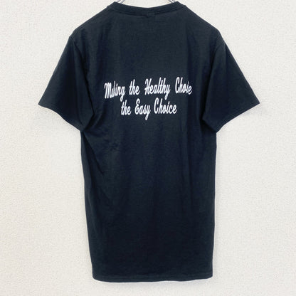 古着 used　JERZEES　ジャージーズ　半袖プリントロゴTシャツ　レトロデザイン　クルーネック　黒　ブラック　Sサイズ