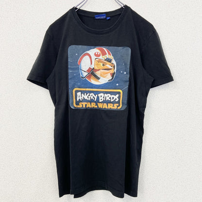 古着 used　半袖プリントTシャツ　Angry Birds Star Wars　アングリーバード スターウォーズ　黒　Sサイズ