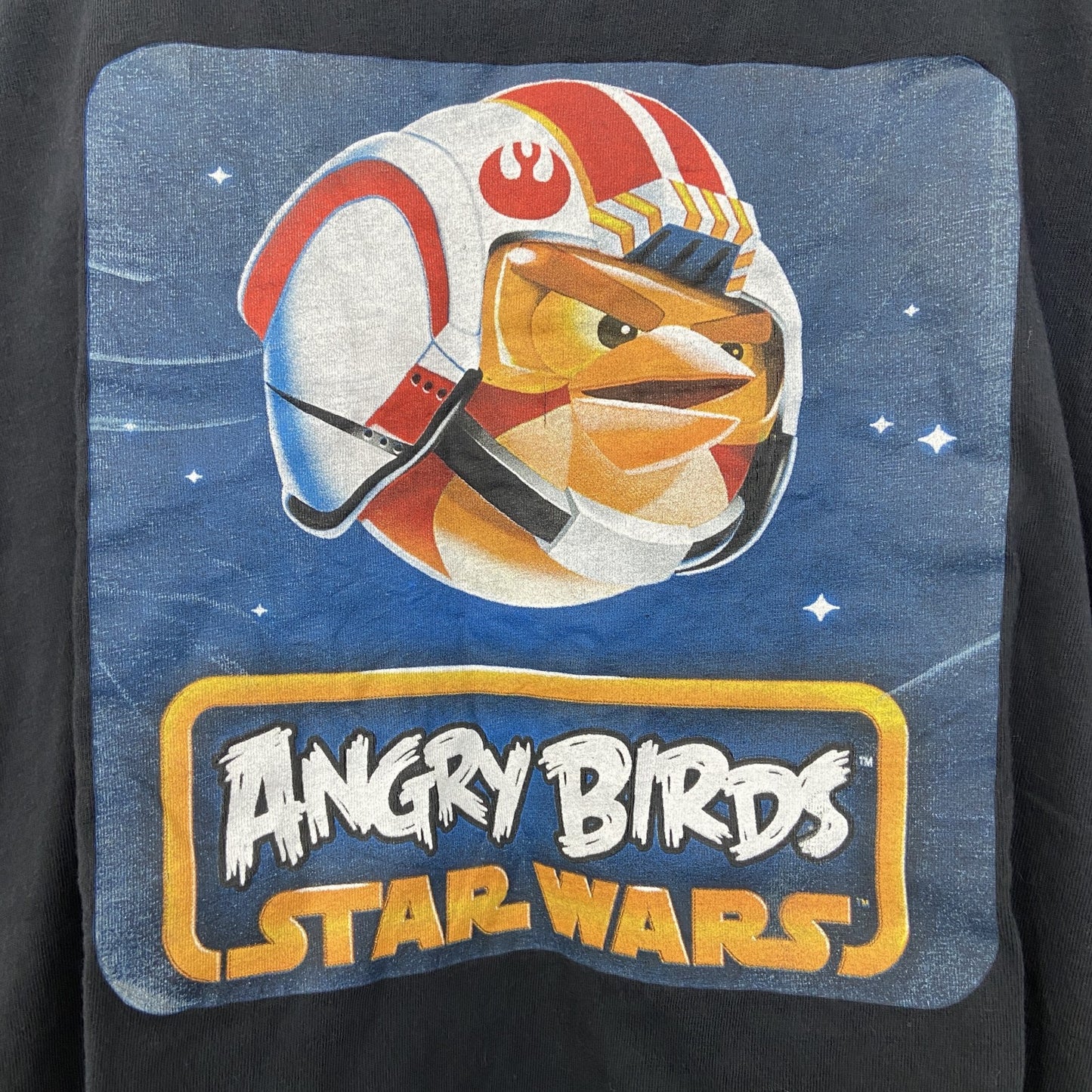古着 used　半袖プリントTシャツ　Angry Birds Star Wars　アングリーバード スターウォーズ　黒　Sサイズ