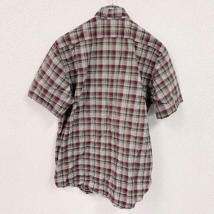 Carhartt　カーハート　半袖ボタンダウンシャツ　チェック柄　ボルドー