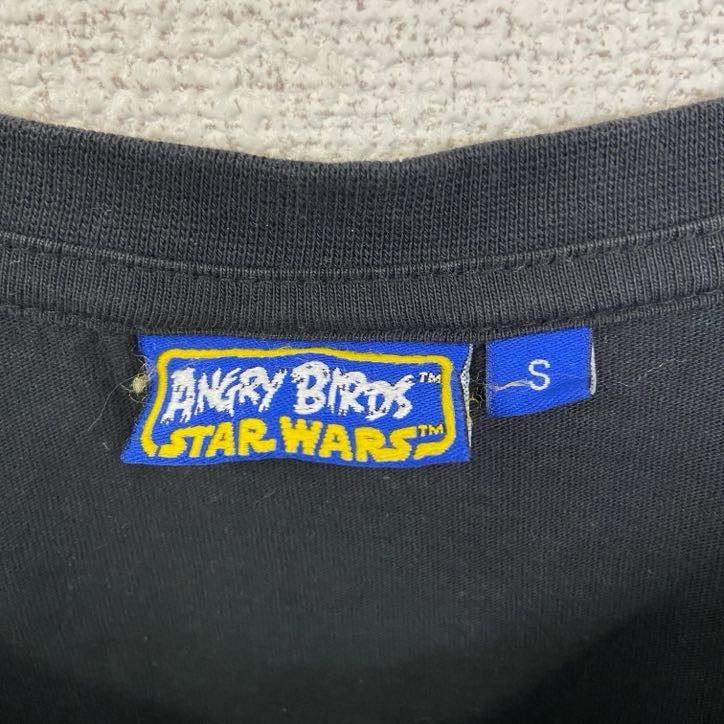 古着 used　半袖プリントTシャツ　Angry Birds Star Wars　アングリーバード スターウォーズ　黒　Sサイズ