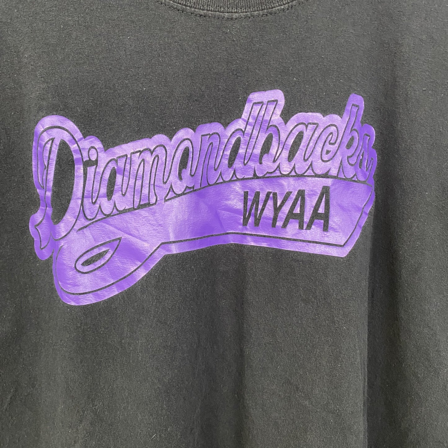 古着 used　GILDAN ギルダン　半袖プリントTシャツ　クルーネック　MLB　ダイヤモンドバックス　黒　ブラック　Lサイズ