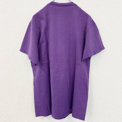 古着 used　半袖プリントTシャツ　BCS　BOUND　BAYOU　GIRL　レトロデザイン　パープル　紫　Lサイズ