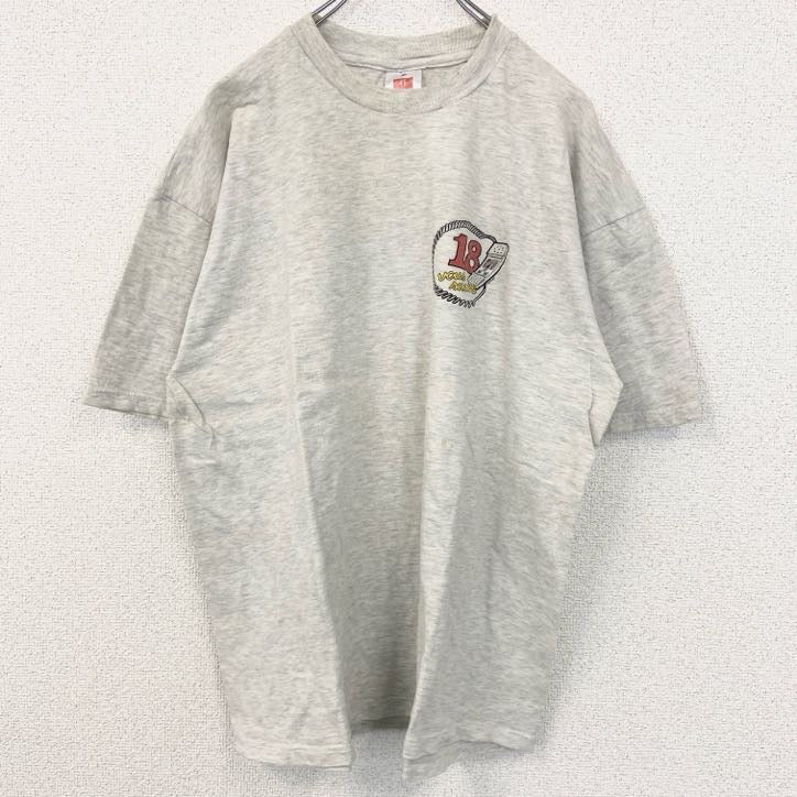 古着 used Hanes　ヘインズ　TOP　T　半袖プリントTシャツ　sapeurs pompiers　消防隊　XLサイズ