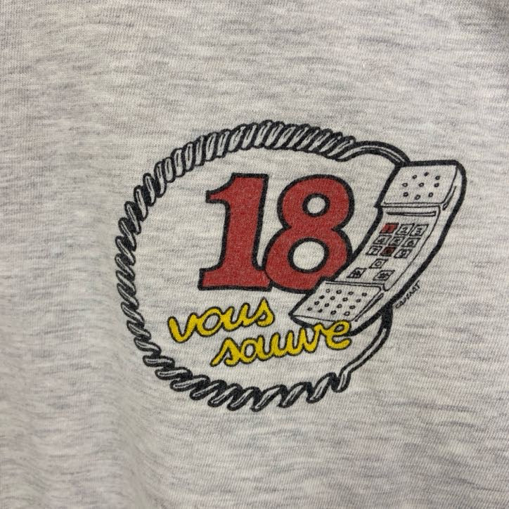 古着 used Hanes　ヘインズ　TOP　T　半袖プリントTシャツ　sapeurs pompiers　消防隊　XLサイズ