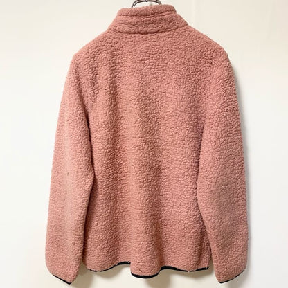 古着 used　TOMMY HILFIGER トミーヒルフィガー　長袖フリースジャケット　ボア　ハイネック　ピンク　Mサイズ