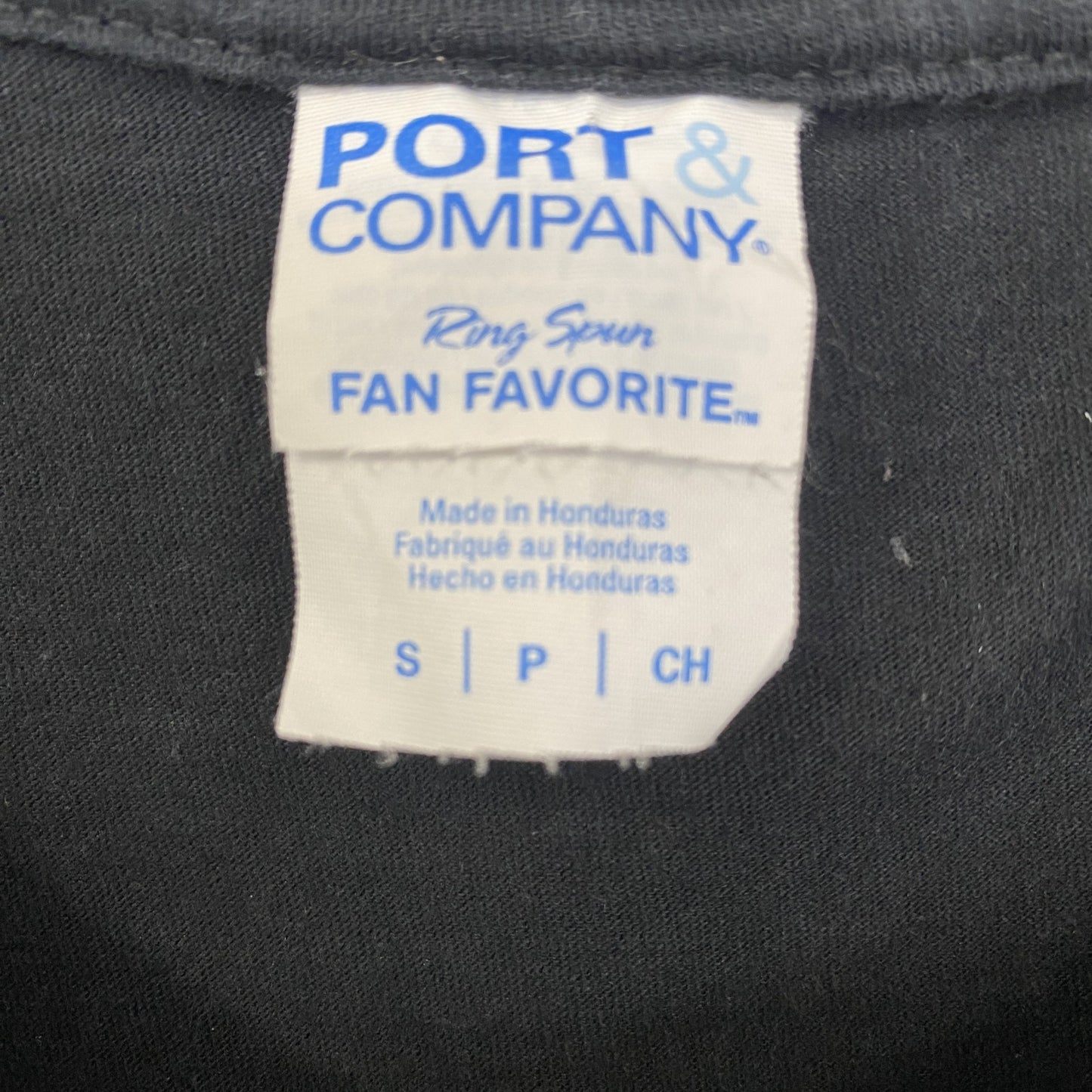 PORT＆COMPANY　半袖プリントロゴTシャツ　3連プリント　ハート　歯磨きセット　英字プリント　黒　ブラック　Sサイズ