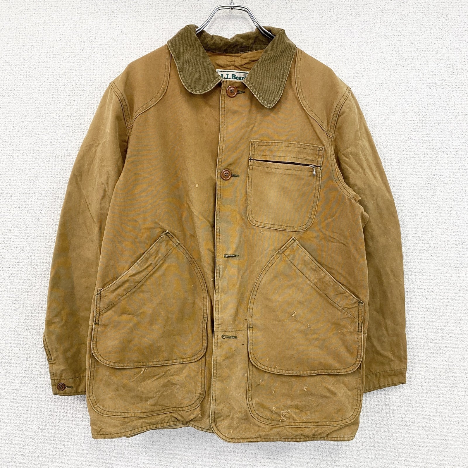～80s　L.L.Bean　エルエルビーン　ハンティングジャケット　コーデュロイカラー　茶色　ブラウン　Mサイズ　