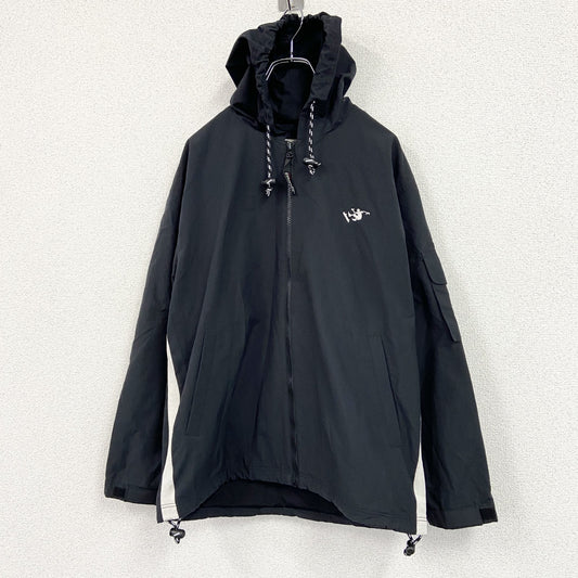 VISION STREET WEAR　ヴィジョンストリートウェア　マウンテンパーカー/フーディー　刺繍ロゴ　黒　ブラック　Mサイズ