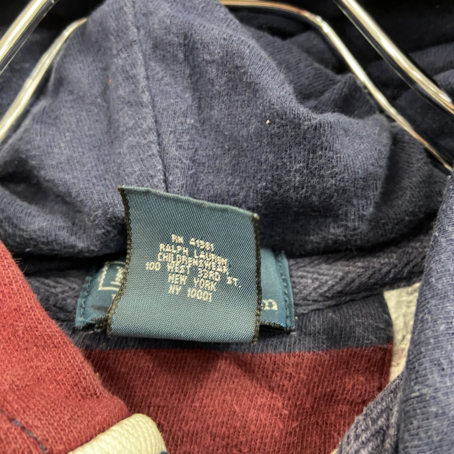 90s～　POLO by RALPH LAUREN　ラルフローレン　スウェットパーカー/フーディー　ラガーデザイン　Sサイズ