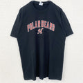 古着 used　PORT＆COMPANY　半袖プリントロゴTシャツ　クルーネック　POLAR BEARS　レトロ　黒　Mサイズ