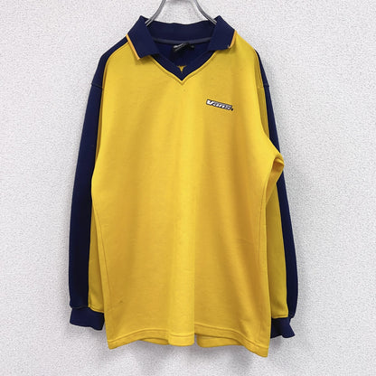 90s　VANS　バンズ　長袖ポロシャツ　ゲームシャツ　ヴィンテージ　黄色　イエロー　Mサイズ