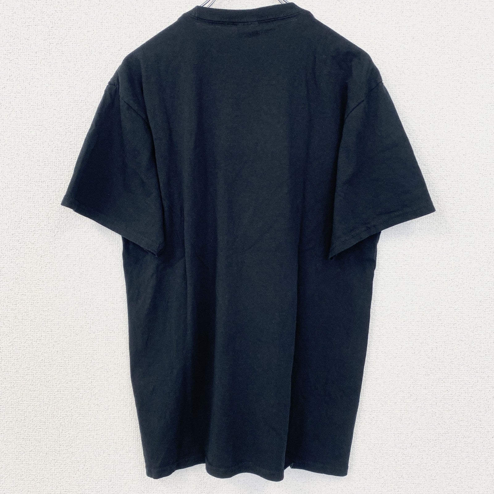 古着 used　PORT＆COMPANY　半袖プリントロゴTシャツ　クルーネック　POLAR BEARS　レトロ　黒　Mサイズ