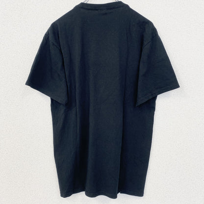 古着 used　PORT＆COMPANY　半袖プリントロゴTシャツ　クルーネック　POLAR BEARS　レトロ　黒　Mサイズ