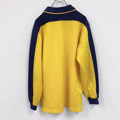 90s　VANS　バンズ　長袖ポロシャツ　ゲームシャツ　ヴィンテージ　黄色　イエロー　Mサイズ