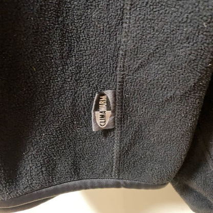 古着 used　adidas アディダス　長袖ハーフジップフリースジャケット　プルオーバー　ワンポイントロゴ刺繍　黒　XXLサイズ