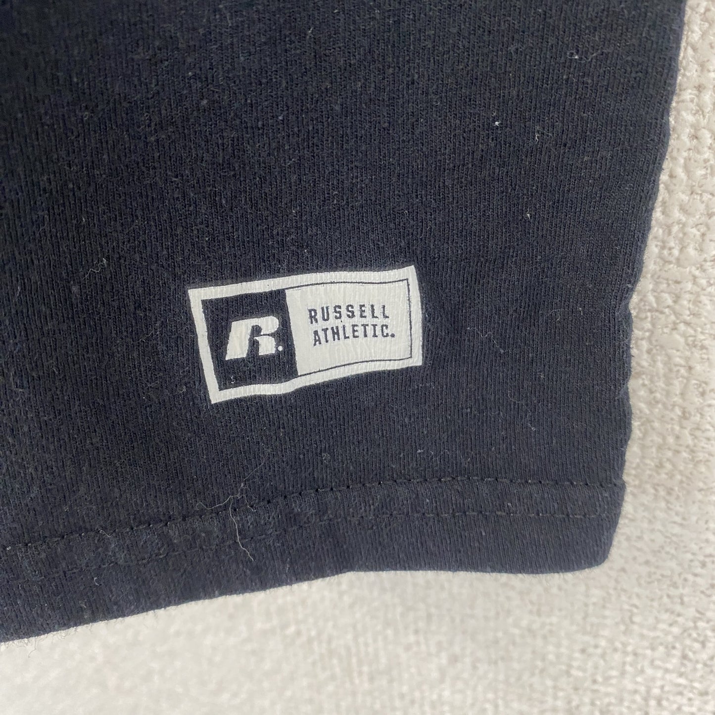 RUSSELL ATHLETC　ラッセル　半袖プリントTシャツ　3連プリント　バスケットボール　クルーネック　黒　ブラック　XLサイズ