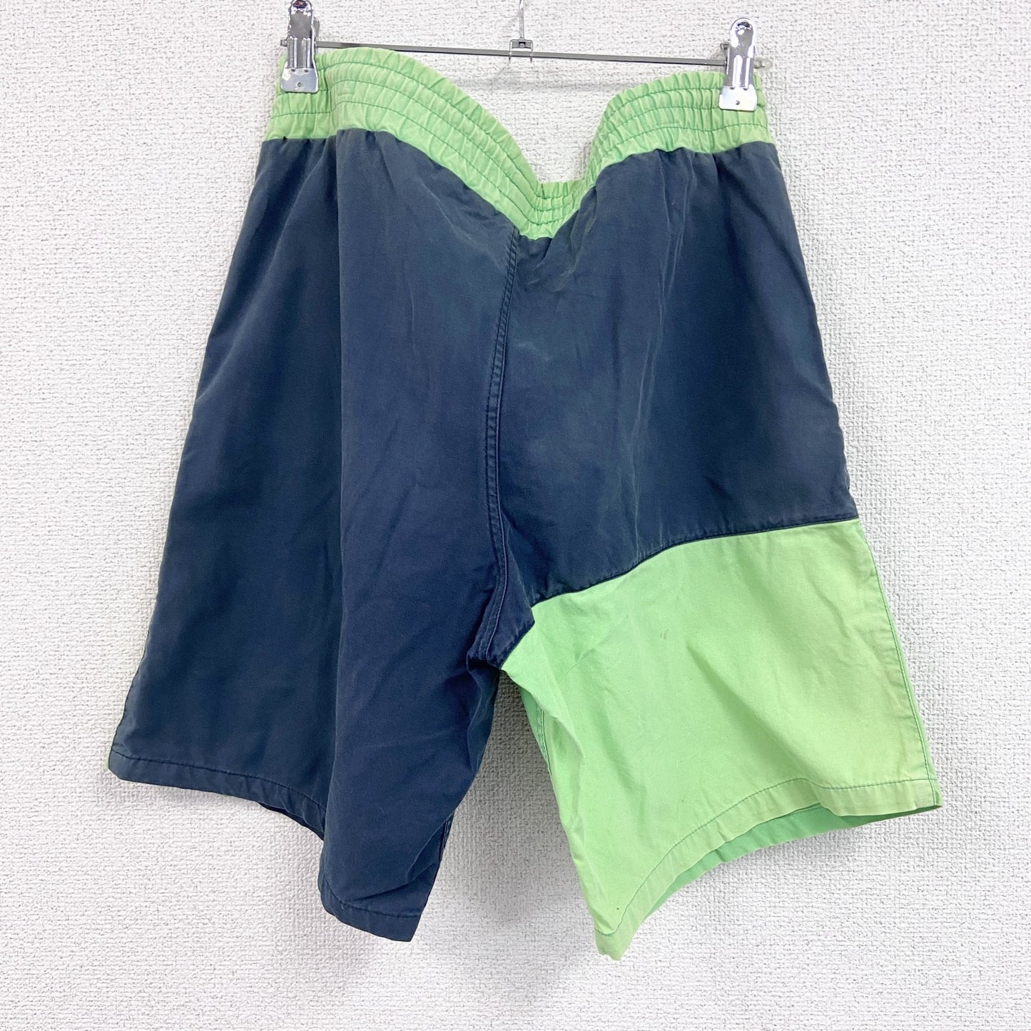 ～80s　adidas　アディダス　デサント　ハーフパンツ/ショートパンツ　バイカラー　グリーン　ネイビー　Mサイズ