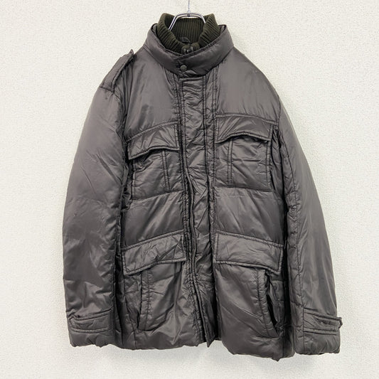 23区 HOMME　PERTEX　オンワード樫山　ダウンジャケット　比翼仕立て　4つポケット　フラップポケット　ダークブラウン