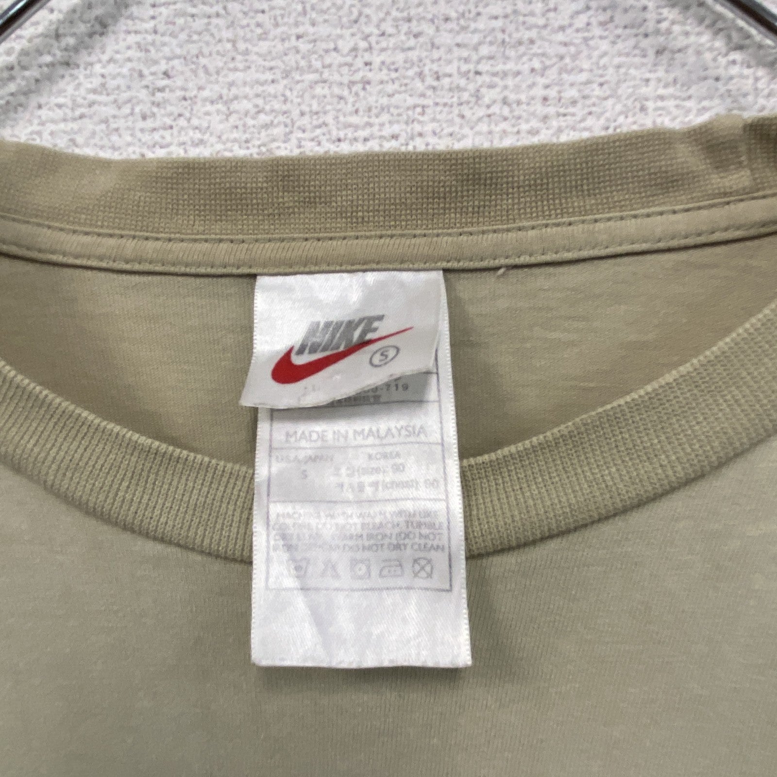 90s　NIKE ACG　ナイキエーシージー　長袖プリントTシャツ/ロンT　ヴィンテージ　ベージュ　Sサイズ