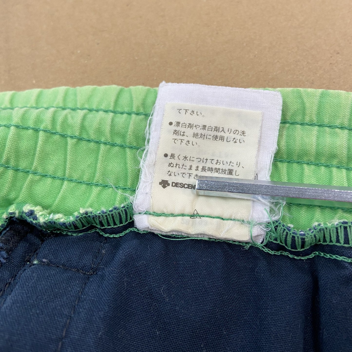 ～80s　adidas　アディダス　デサント　ハーフパンツ/ショートパンツ　バイカラー　グリーン　ネイビー　Mサイズ