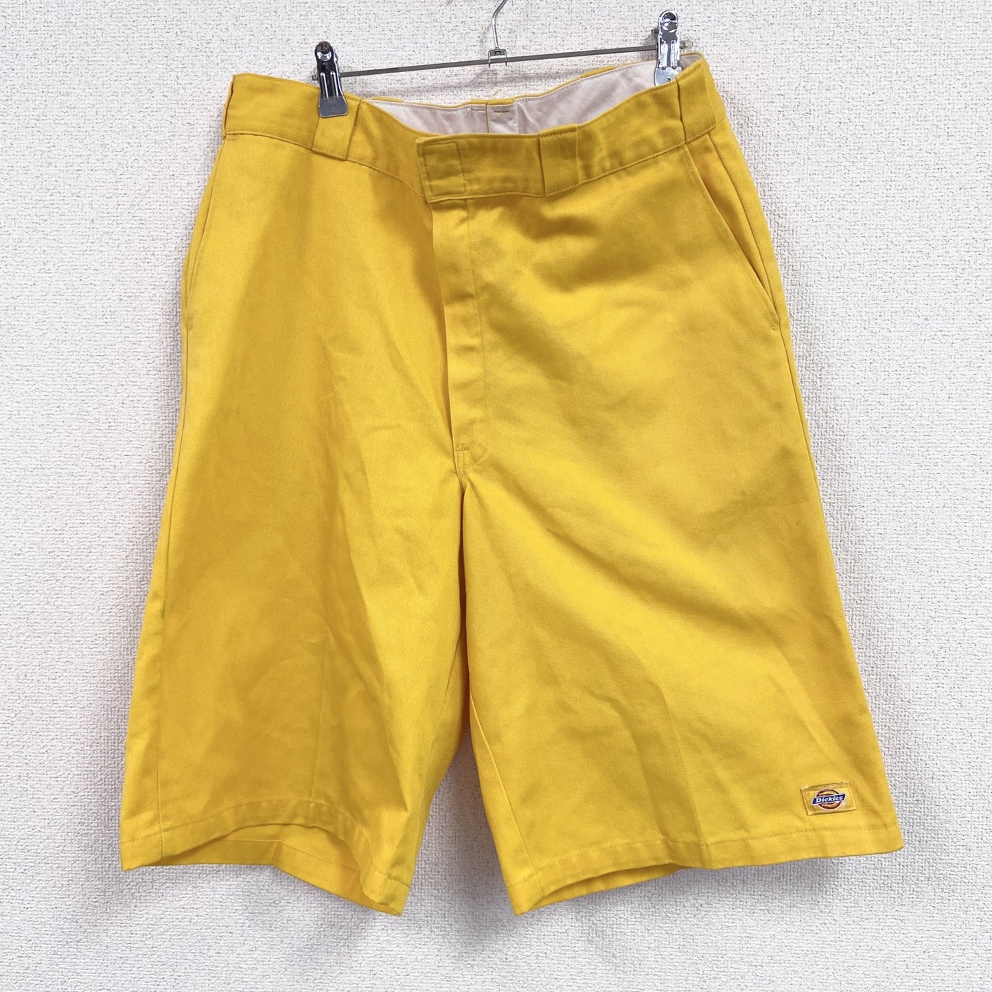 90s　Dickies　ディッキー　ワークパンツ　ハーフパンツ/ショートパンツ　ジップフライ　ヴィンテージ　黄色　イエロー
