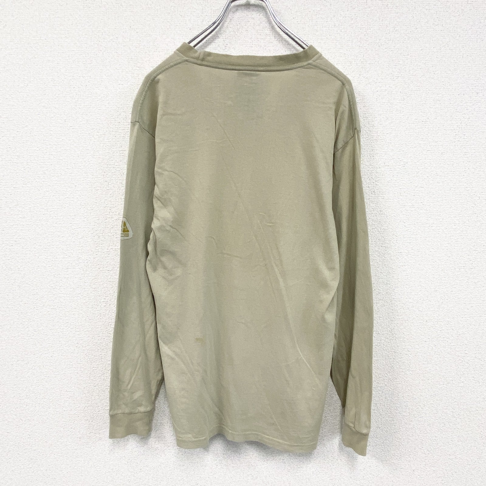 90s　NIKE ACG　ナイキエーシージー　長袖プリントTシャツ/ロンT　ヴィンテージ　ベージュ　Sサイズ