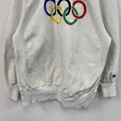 90s　Champion　チャンピオン　リバースウィーブ　スウェット/トレーナー　刺繍タグ　ホワイト　XLサイズ