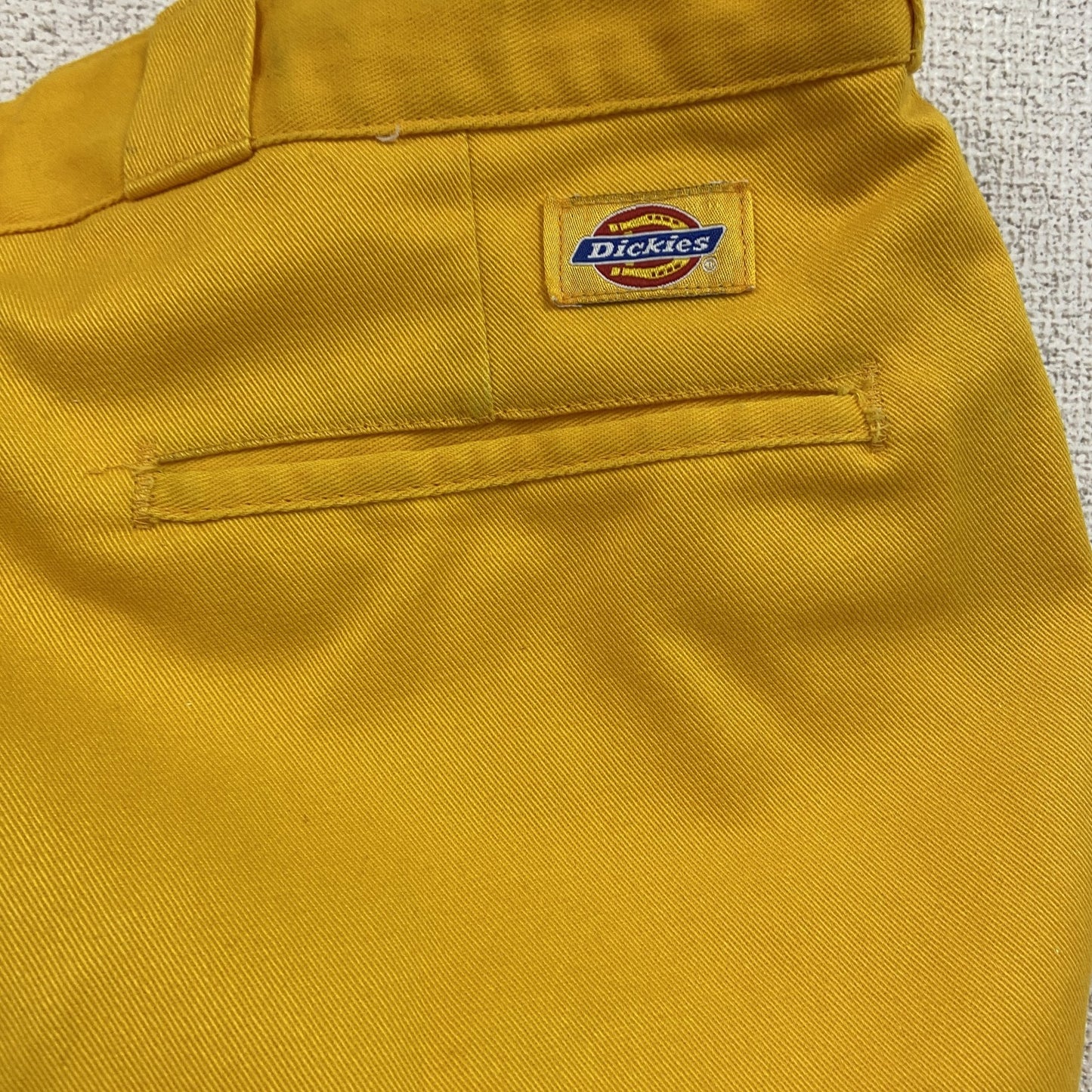 90s　Dickies　ディッキー　ワークパンツ　ハーフパンツ/ショートパンツ　ジップフライ　ヴィンテージ　黄色　イエロー