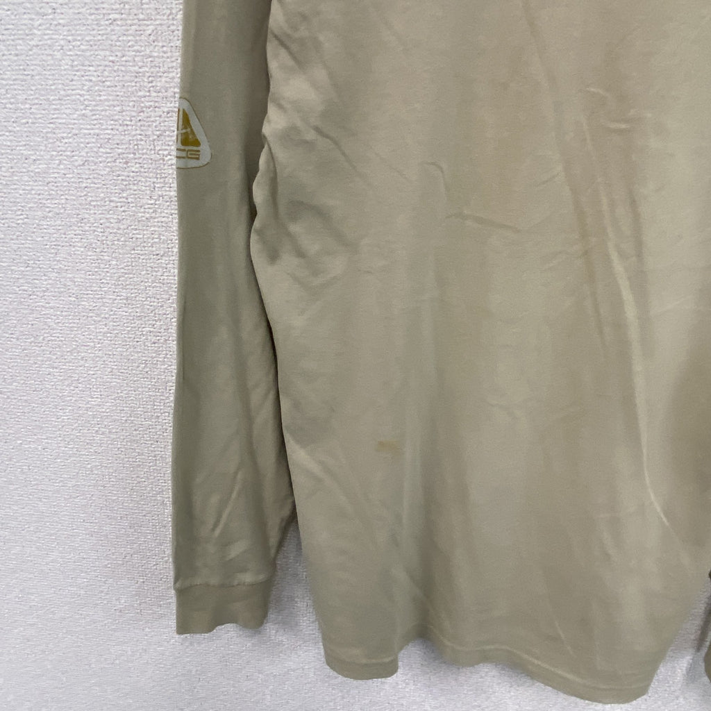 90s　NIKE ACG　ナイキエーシージー　長袖プリントTシャツ/ロンT　ヴィンテージ　ベージュ　Sサイズ