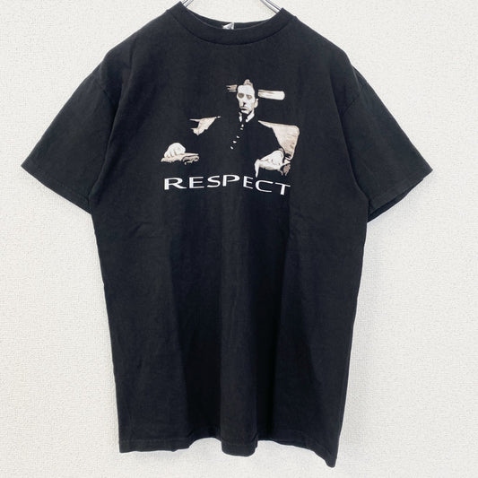 古着 used　ALSTYlE　アルスタイル　半袖プリントロゴTシャツ　クルーネック　レトロデザイン　黒　ブラック　Mサイズ