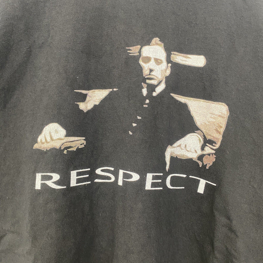 古着 used　ALSTYlE　アルスタイル　半袖プリントロゴTシャツ　クルーネック　レトロデザイン　黒　ブラック　Mサイズ