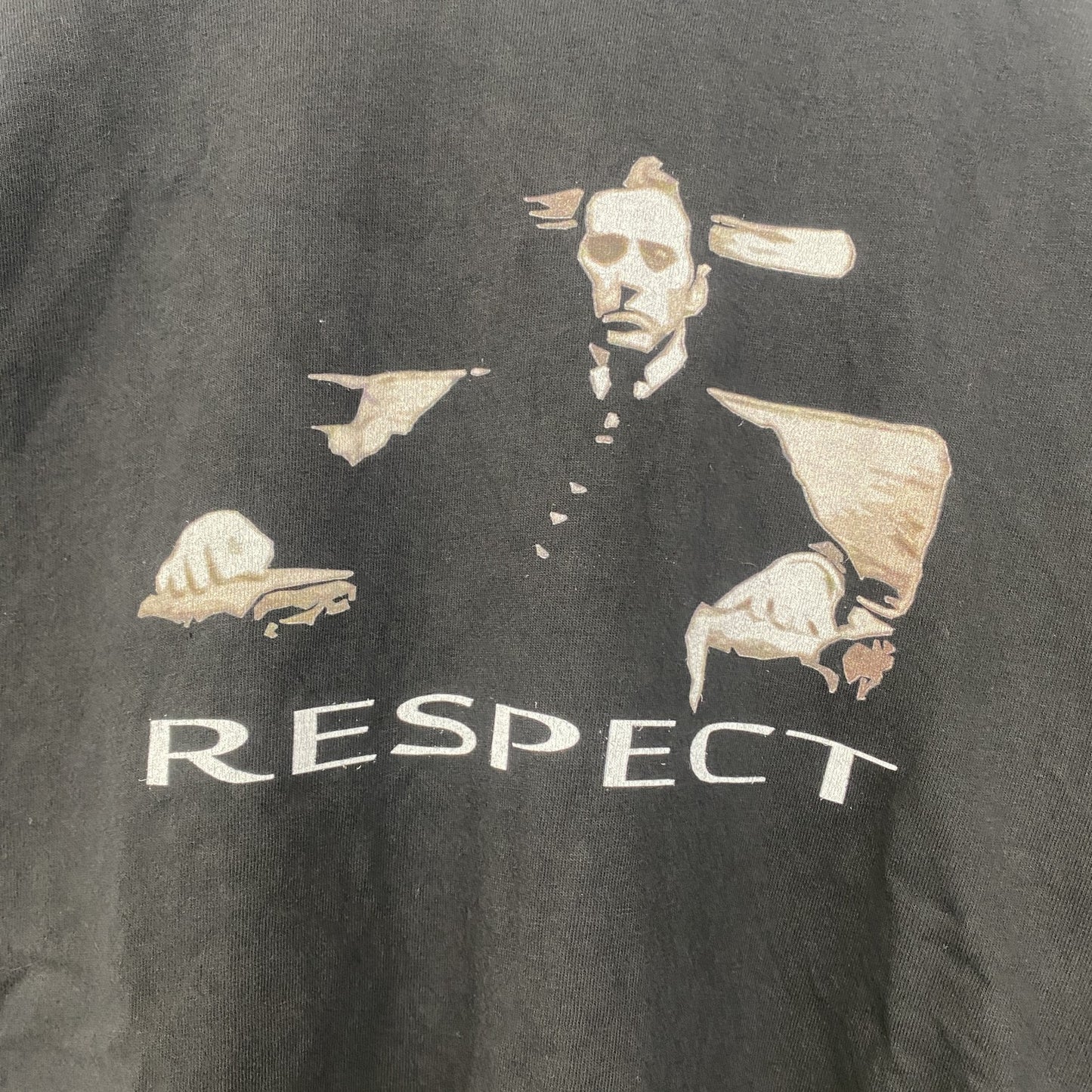 古着 used　ALSTYlE　アルスタイル　半袖プリントロゴTシャツ　クルーネック　レトロデザイン　黒　ブラック　Mサイズ