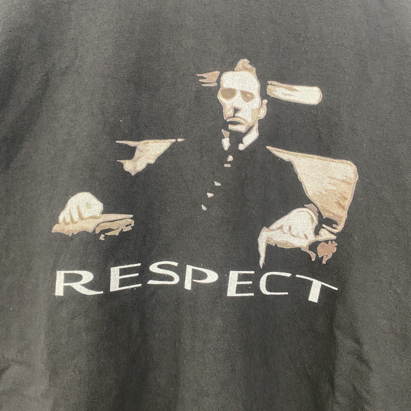 古着 used　ALSTYlE　アルスタイル　半袖プリントロゴTシャツ　クルーネック　レトロデザイン　黒　ブラック　Mサイズ
