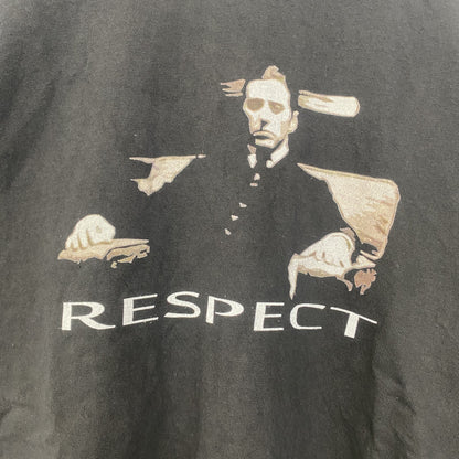 古着 used　ALSTYlE　アルスタイル　半袖プリントロゴTシャツ　クルーネック　レトロデザイン　黒　ブラック　Mサイズ
