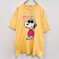 90s～　PEANUTS　スヌーピー　半袖プリントTシャツ　ヴィンテージ　黄　イエロー