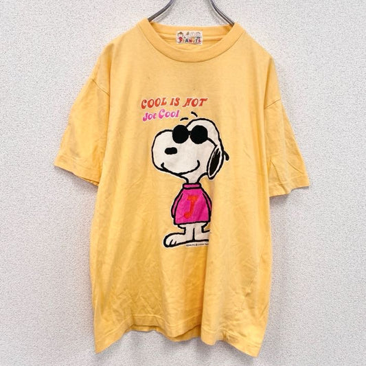 90s～　PEANUTS　スヌーピー　半袖プリントTシャツ　ヴィンテージ　黄　イエロー