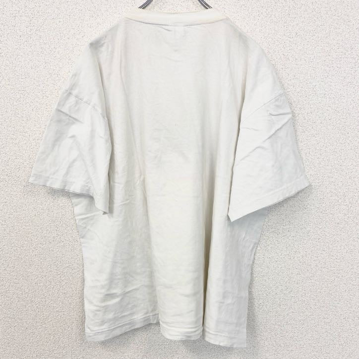 古着 used Hanes　ヘインズ　TOP　T　半袖プリントTシャツ　KVB　125　電車　白　ホワイト　XLサイズ