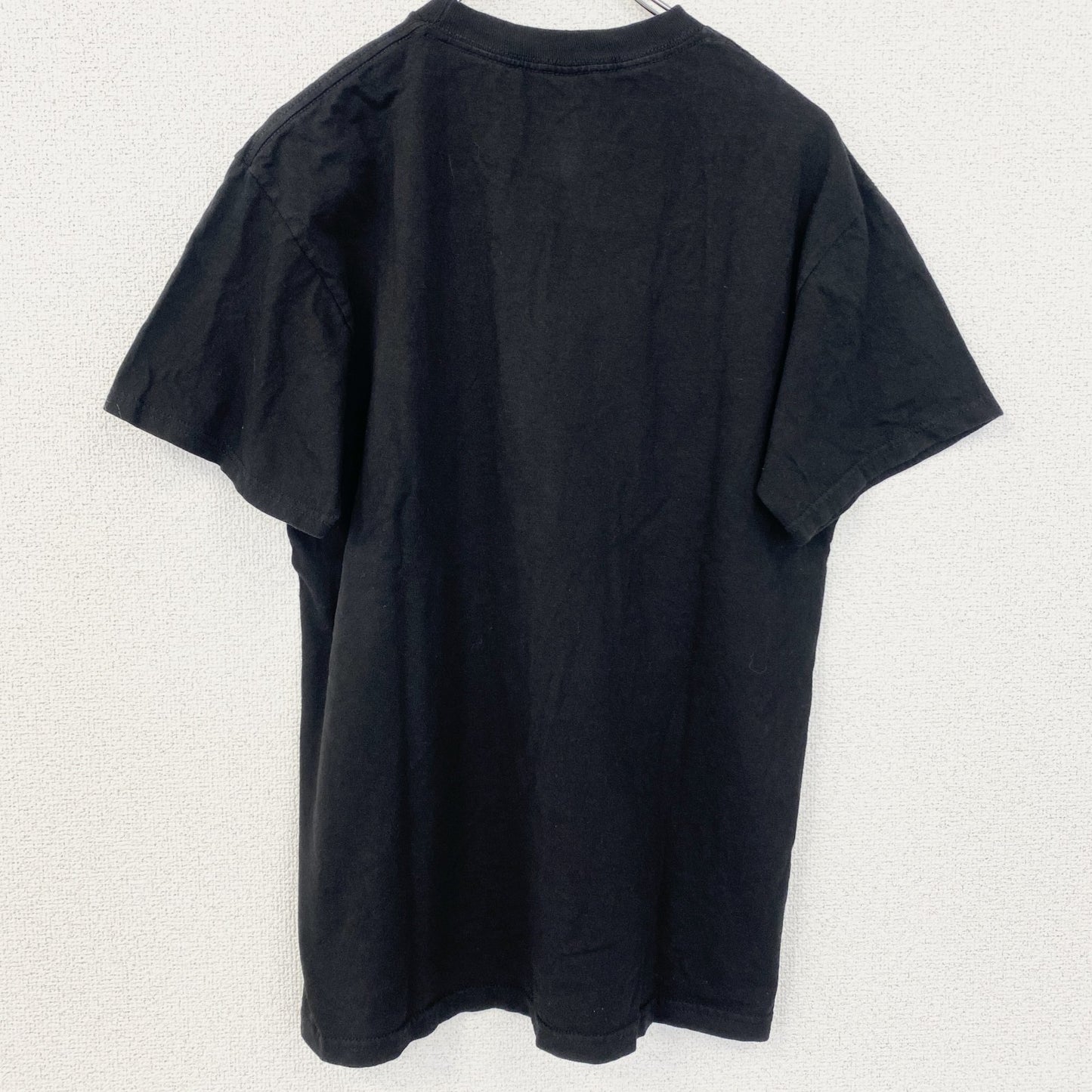 古着 used　ALSTYlE　アルスタイル　半袖プリントロゴTシャツ　クルーネック　レトロデザイン　黒　ブラック　Mサイズ