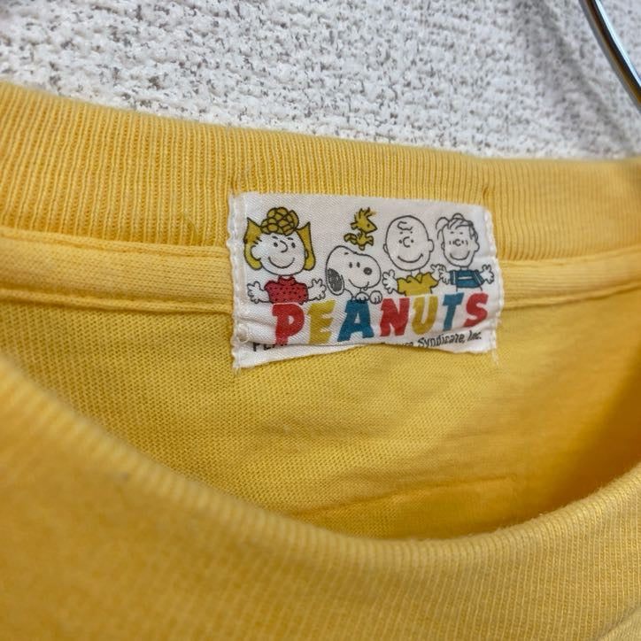 90s～　PEANUTS　スヌーピー　半袖プリントTシャツ　ヴィンテージ　黄　イエロー