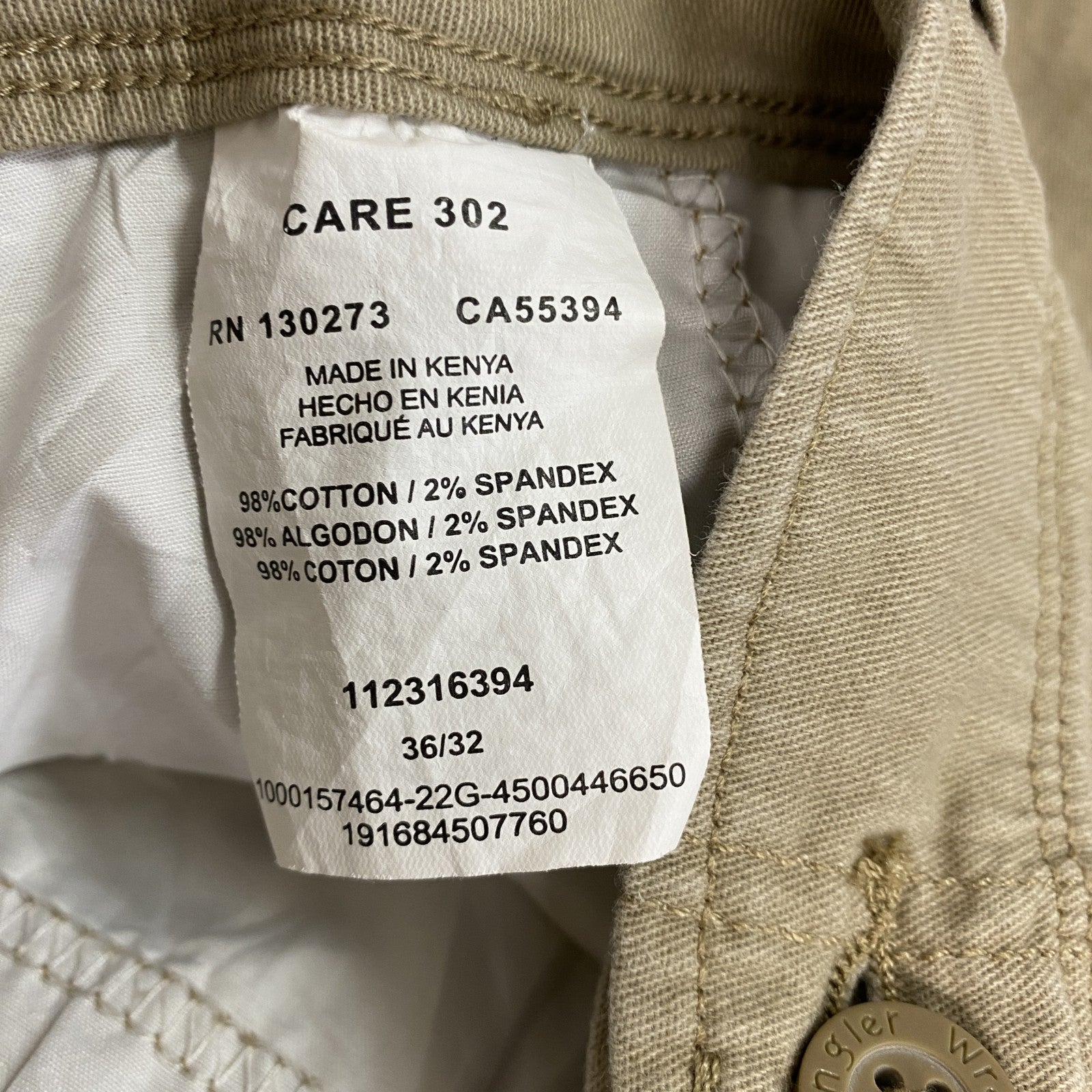 Wrangler　ラングラー　カーゴパンツ　ジップフライ　ベージュ　W36サイズ