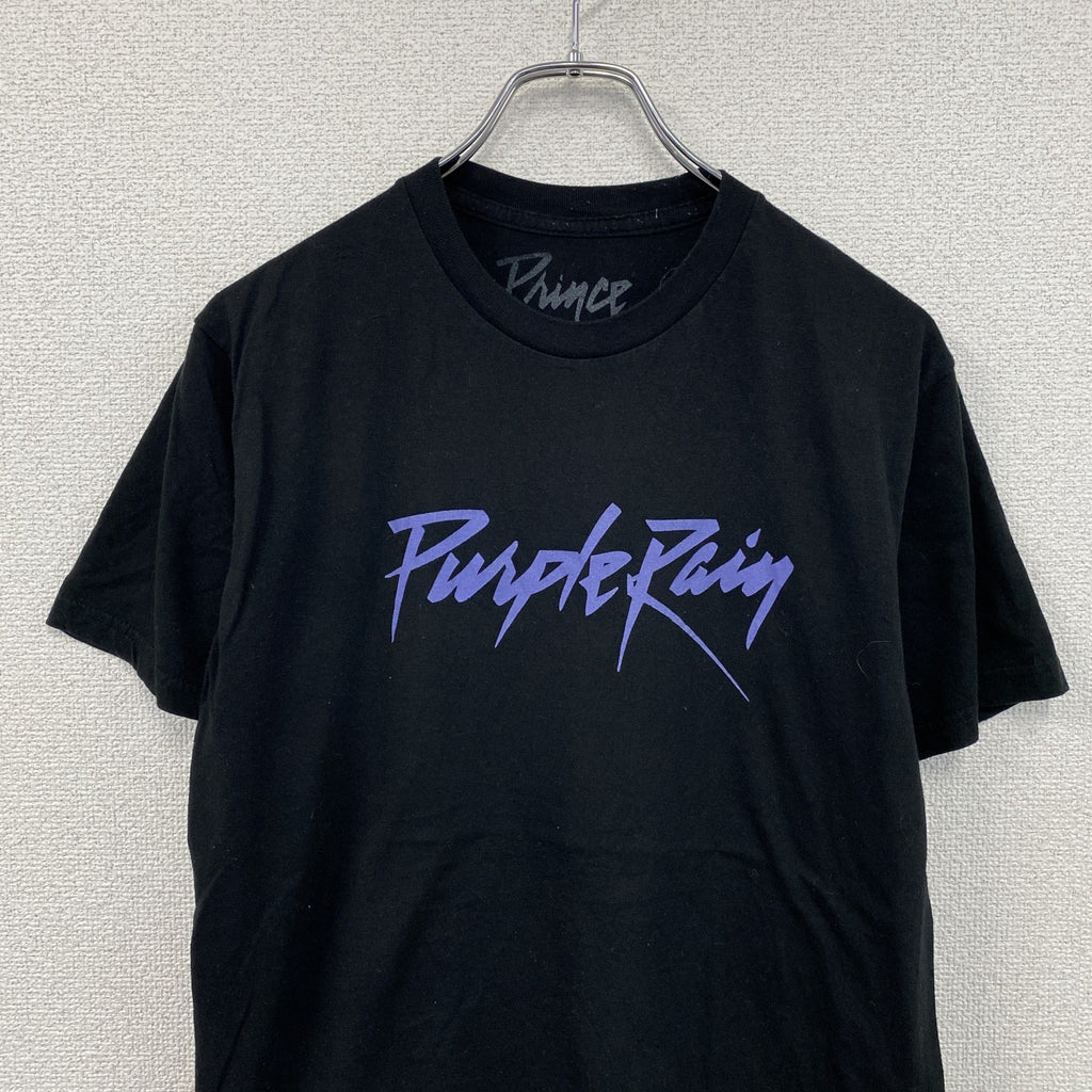 Prince　半袖プリントTシャツ　Purple Rain　ムービーT　黒　ブラック　Mサイズ
