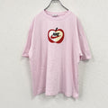 NIKE　ナイキ　半袖プリントTシャツ　スウッシュ　リンゴ　フルーツ　ピンク　Lサイズ